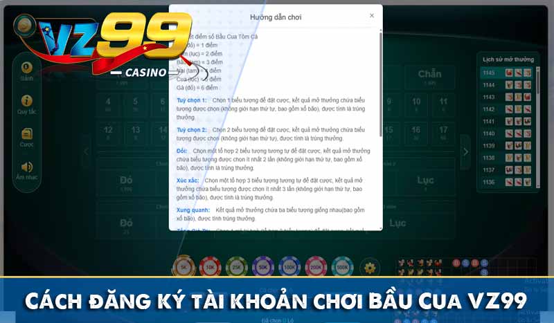 Bầu Cua VZ99 – Trải Nghiệm Tựa Game Hấp Dẫn Dễ Chơi Dễ Trúng 9 Cách đăng ký tài khoản chơi Bầu Cua VZ99