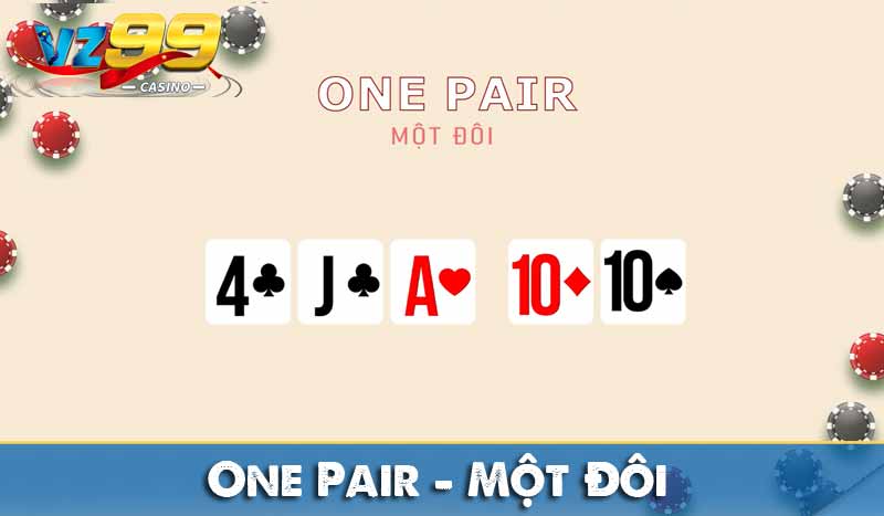 Bảng xếp hạng Tay Bài Poker từ mạnh đến yếu 21 One Pair – Một Đôi